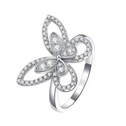 GemKing R1094 925 sterling silver diamond bow ring for women von GemKing