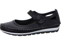 Gemini 003121-01 Damen Ballerina Slipper Mokassin Leder, Größe:41 EU, Farbe:Schwarz von Gemini