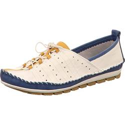 Gemini 382001-01 Schuhe Damen Halbschuhe Slipper Schnürschuhe Leder, Größe:39 EU, Farbe:Blau von Gemini