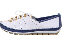 Gemini 382001-01 Schuhe Damen Halbschuhe Slipper Schnürschuhe Leder, Größe:41 EU, Farbe:Blau von Gemini
