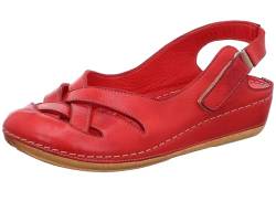 Gemini Damen Sandale Cutouts Leder Slingback 336511-02, Größe:37 EU, Farbe:Rot von Gemini