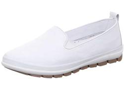 Gemini Damen Slipper Leder Mokassin elegant 341810-01, Größe:41 EU, Farbe:Weiß von Gemini