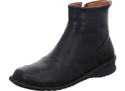 Gemini Damen Stiefelette Leder Ankle Boot Keilabsatz 390021-01, Größe:38 EU, Farbe:Schwarz von Gemini