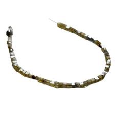 Gems For Jewels 1,5–2 mm gelbe, graue Diamantwürfelperlen für Damen, funkelnde, facettierte Diamantwürfel für Schmuck, Diamanthalskette, 14 Stück – PDD588 von Gems For Jewels