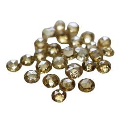 Gems For Jewels Heller Champagner-Diamant im Rosenschliff für Damen, seltener natürlicher, locker facettierter Diamant, 1 Stück Diamant im Rosenschliff für Schmuck/Diamantring 2,5–2,7 mm – PDD551 von Gems For Jewels