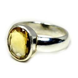 GemsOnClick - Nicht zutreffend Silber Oval Yellow Natürlicher Zitrin von GemsOnClick