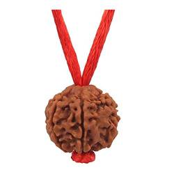 Gemsonclick Genuine 5 Mukhi Five Face Panchamukhi Natural Nepali Rudraksha Simple Pendants with Red Thread Shiv Beads Jewellery Medaillon für Damen und Herren von Gemsonclick