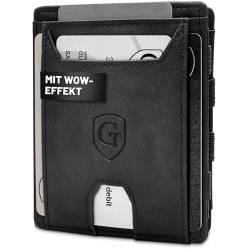 GenTo FLAPLET NextLevel – Geldbörse mit/ohne Münzfach - TÜV geprüfter RFID NFC Schutz - Magic Wallet - Magischer Geldbeutel - Inklusive Geschenkbox - Smart Wallet - Portemonnaie für Herren und Damen von GenTo Design Germany