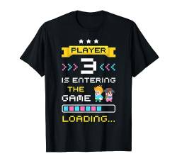 Erstes Mal Papa Mama Gamer Geschenke Baby Verkünden T-Shirt von Gender Reveal Party Gifts Ideas