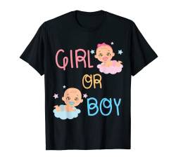 Gender Reveal Shirts Baby Blue Pink T-Shirt Mom Boy Or Girl T-Shirt von Gender Reveal Shirts Baby Blue Pink T Shirt