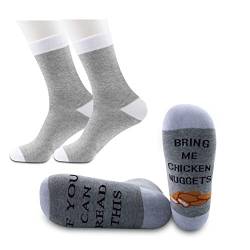 PYOUL 2 Paar Socken "You Can Read This Bring Me Chicken Nuggets", lustiges Geschenk für Hühner-Nugget-Liebhaber, Hühner-Nuggets, 38 von Generic Brands