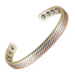 16,5 cm (6,5 Zoll) Gold Silber Roségold Kupfer Armbänder handgeschnitzt Kupfer Mode Kupfer Armbänder von Generic