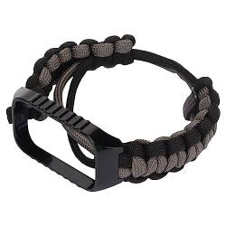 2-in-1-Paracord-Uhrenarmband-Schutzhülle für Redmi Band 2 Smartwatch, Leicht, Verstellbar, Modisches Geflochtenes Armband (Kohlengrau) von Generic