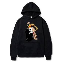 2022 Japanischer Anime One Piece Luffy Hoodies Männer Casual Fleece Pullover Sweatshirt von Generic
