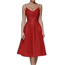2023 - Damen Hochzeit Kleider für Braut 2022 Brautkleider Kleider für Frauen Cocktail Elegant, rot, X-Small von Generic