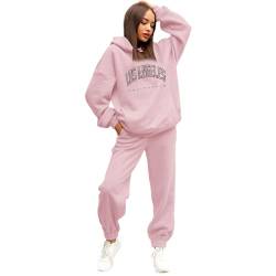 2023 Sets Frauen Casual Langarm Hoodies und Hosen Herbst Winter 2 Stück Anzug Set Mit Kapuze Pullover und jogger Hoodies Hosen Set#8 von Generic