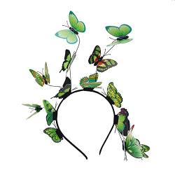 2024 Damen Schmetterlings Stirnbänder Dekorative Schmetterling Haarband Fasching Haarschmuck Kostüm Schmetterling Haarband Stirnband Party Haarreif Kopfschmuck Karneval Accessories für Mädchen (B) von Generic
