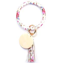 Armband Armreif Wristlet Schlüssel SilKeychain Ringketten niedlich für Frauen Silikonschlüssel Perlenarmbänder Armband Für Baumeln (B, One Size) von Generic