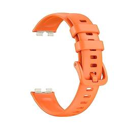 Armband Kompatibel mit Huawei Band 8 Armbänder Sport Wasserdichtes Ersatzarmband Silikon Wechselarmband für Huawei Band 8 Uhrarmband (Orange) von Generic