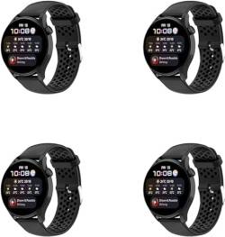Armband Kompatibel mit Huawei Watch GT 3 Pro 42mm Armbänder, 4 Stück Sport Wasserdichtes Ersatzarmband Silikon Uhrarmband für Huawei Watch GT 3 Pro 42mm Smartwatch von Generic