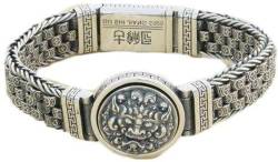 Armband Thai Silber Chinese Mode Dominant Hundert mit Tapferem Pixi Lutong Armband Sterling Silber Männlich Rotierende Kügelchen Modische Persönlich Umgedreht Werden, 925 Silber, von Generic