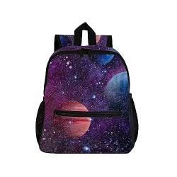 BALII Planeten Sterne Galaxien im Weltraum Kinder Rucksack, Kleinkind Vorschultasche Kindergarten Schultasche Kindergarten Reisetasche für Mädchen Jungen, Planeten Sterne Galaxien im Weltraum, 15.24 x von Generic