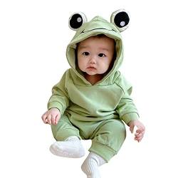 Baby Cute Animal Jumpsuit 3D Frog Pyjamas Newborn Infant Langarm Kapuzen Strampler Sleeper Sweatshirt Playsuit Anzug Junge von Generic
