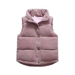 Baby Mädchen Winterweste Kleinkind Jungen Mädchen Weste Fleece Fuzzy Ärmelloser Mantel Oberbekleidung Taschen (Pink, 3-4 Years) von Generic