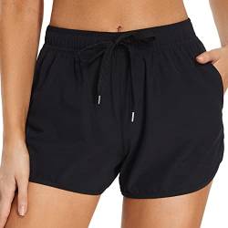 Badeshorts Damen Badehose Schnell Trocknendes Boardshorts mit Futter UV-Schutz Bikini Shorts mit Tasche Sommer Wassersport Schwimmshorts Sporthose Kurze Schwimm Shorts für Damen Schwimmunterteil von Generic