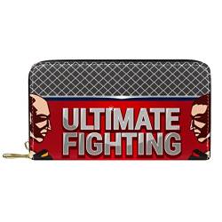 Battle of Two Boxershorts auf Ultimate Fighting Wallet Leder Reißverschluss Lange Geldbörse, Mehrfarbig, 20.5x2.5x11.5cm/8.07x1x4.53 in, Classic von Generic