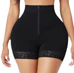 Bauchkontrollierende Unterwäsche-Shorts for Frauen hohe Taille Body Shaper Po-Lifter-Höschen Hüftverstärker Shapewear Faja-Shorts (Farbe : Schwarz, Größe : M) von Generic