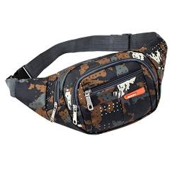 Bauchtasche, Kuriertasche für Damen und Herren, lässige Umhängetasche, Büchertasche für Schule, Reisen, Camping, Schultertaschen, Bauchtasche, Hüfttasche für die Jagd, grau, Einheitsgröße von Generic