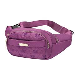 Bauchtaschen und Bauchtaschen, Kuriertasche für Damen, lässige Umhängetasche, Büchertasche für Schule, Reisen, Camping, Schultertaschen, Bauchtasche, Damen, kleine Rucksäcke, Hüfttasche, violett, von Generic