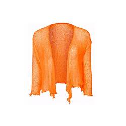 Binden Sie neue Damen Crochet mit Damen Cropped Bolero Cardigan Top Größen Gr. One size, Orange von Generic