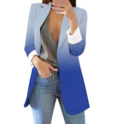 Blazer Für Damen Business Blazerjacke Strickjacke,Hellgrauer Blazer Damen,Damen Jeans Blazer,Sweat Blazer,Trachtenblazer Damen Mit Stehkragen,Blusenblazer Damen,Strick Blazer Damen von Generic