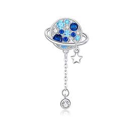Blue Planet Beads für Damen Schmuckherstellung 925 Sterling Silber Charm Beads passend für Armband oder Armreif von Generic