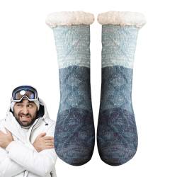 Bodensocken Damen, rutschfeste Socken Damen | Warme lange Bodensocken,Fuzzy Gripper-Socken, bequeme Schlafsocken für Damen und Herren, Must-Haves nach der Geburt von Generic