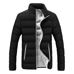 Bubble warm Jacke für Männer Dicke lässige Winter-Oberbekleidung Mäntel & Jacken für Herren Kurzer Wintermantel Herren (Grey, L) von Generic