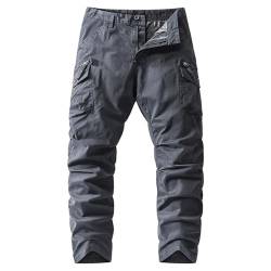 Cargohose Herren Arbeitshosen Männer Schnittschutzhose Casual Baumwolle Outdoorhose Lange Baggy Hose Casual Freizeithose Pants Jogginghose Sweatpants mit Taschen Combat Tactical Hose Ranger Hosen von Generic