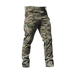 Cargohose Herren Lang Cargohose Cargo Trekkinghose Stoffhose Slim Fit Hosen Breite Fahrrad Fahrradhose Yogahose Jogger Trackpants Laufhose Hose C-Leopardendruck L 509 von Generic