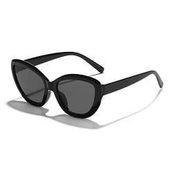 Cat Eye Personality Damen-Sonnenbrille, großer Rahmen, Pendler, Fahren, Strand, UV400-Sonnenbrille (Color : A, Size : 1) von Generic