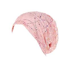 Chemo Mützen Damen Beanie Mütze Frauen Chemo Hut Frau Hut Kopftuch Super Weich Slouchy Turban Kopfbedeckungen Kop Wraps für Haarausfall, Krebs, Chemo 2024 (Pink, One Size) von Generic