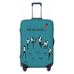 Christian Bible Verses Luggage Protector God Says You Are Suitcase Protector Bag Inspirational Catholic Religious Encouragement Gift For Women Girls Psalms Scripture Positive Motivational Quotes, von Generic