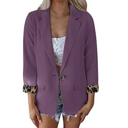 Damen Blazer Elegant Büro Jacken Strickjacke,Karierter Blazer,Blazer Damen,Blazer Mit Knöpfen,Boucle Blazer Pink,Blazer Mit Goldenen Knöpfen,Blazer Dunkelbraun von Generic