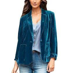 Damen Blazer Leicht Elegant Büro Strickjacke,Bomberjacke Lang Damen,Roter Blazer,Blazer Türkis Damen,Wollblazer Damen Kurz,Bomberjacke Aus Wolle,Bomber Jacken Damen von Generic