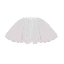 Damen Crinoline Petticoat Kurz Tutu Rock Mehrere Schichten Ballkleid Halb Slips Unterrock für Hochzeit Brautkleid, weiß, S/L von Generic