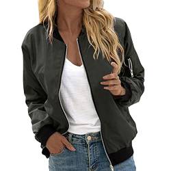 Damen Kurz geschnittene Jacke Damen Jacke Blumenmuster Damen dünne Jacke Kurz Pilotenjacke Kurz Mantel Blouson Pilotenjacke lässige Oberbekleidung mit Reißverschluss ohne Kapuze von Generic