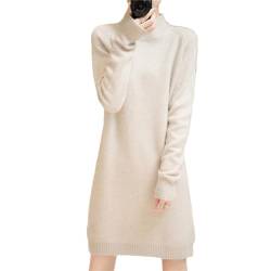 Damen Pulloverkleid Merinowolle Winter Warmer Pullover Strickkleid von Generic
