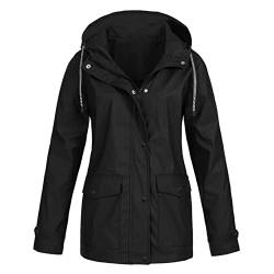 Damen Regenjacke 'Oh! Nass'is!' II mit Innenfutter - Regenmantel Outdoorjacke Regenparka wasserdicht modisch tailliert Angebote Des Tages Heute Damen von Generic