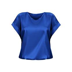 Damen Sommer Oberteile Kurzarm Tshirt,Bluse Streifen,Orangene Bluse,Bluse Glänzend,Spitzenbluse Blau,Blusentop Damen,Oversized T Shirt Weiß,Bluse Damen Hellblau von Generic